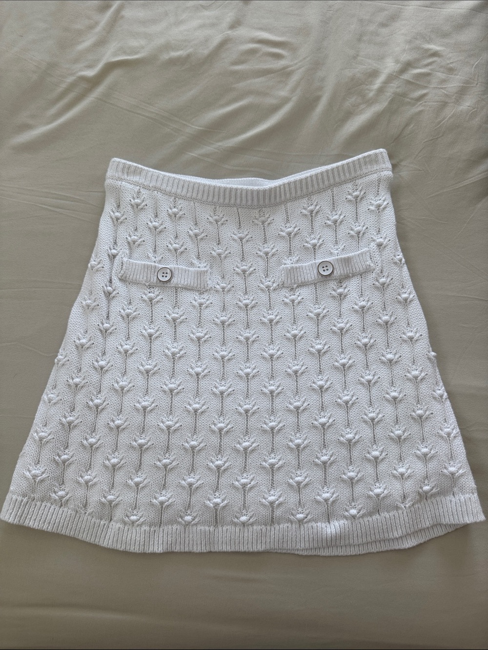 Women’s Small White Crochet Skirt